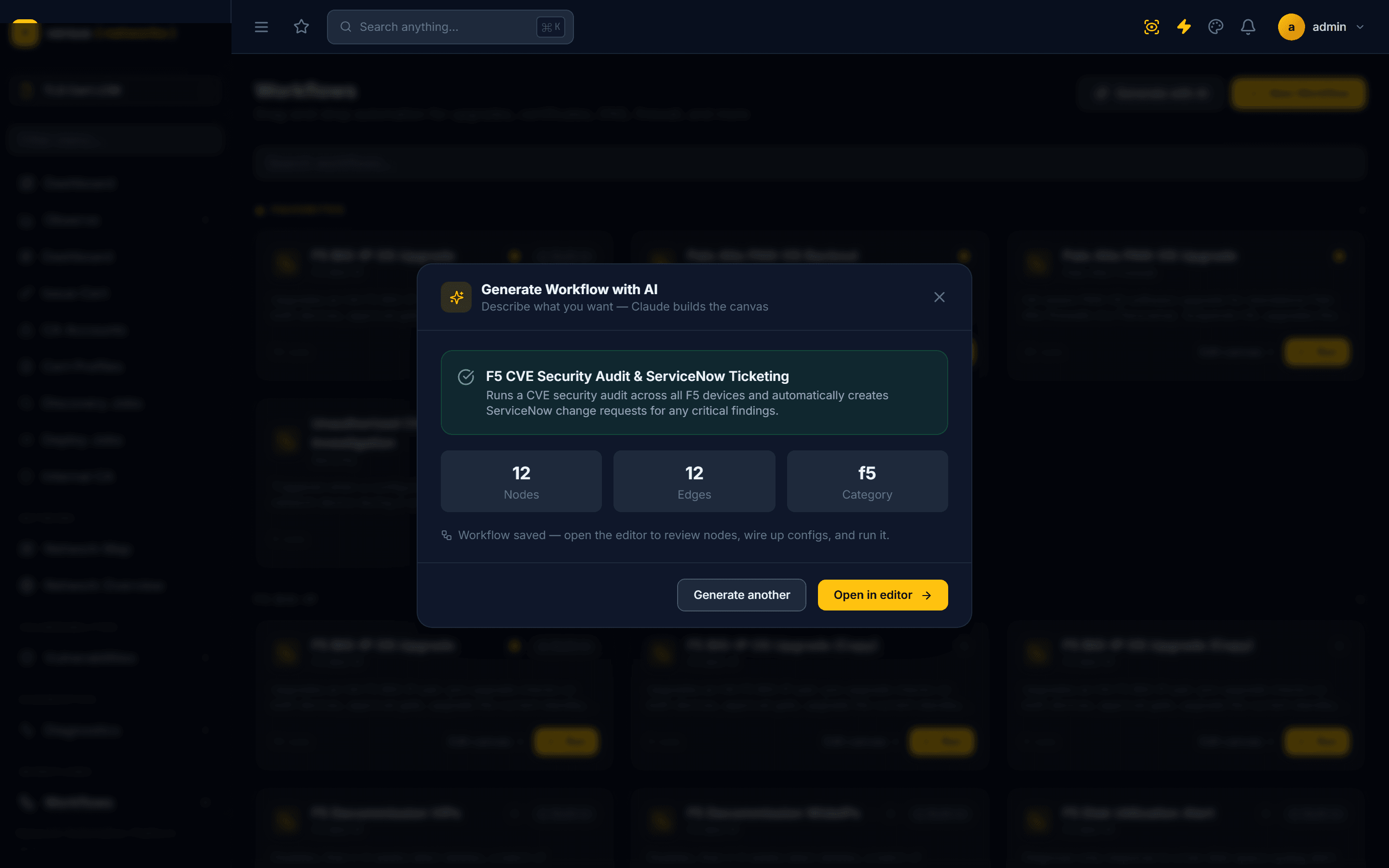 Click to enlarge Generated workflow result summary