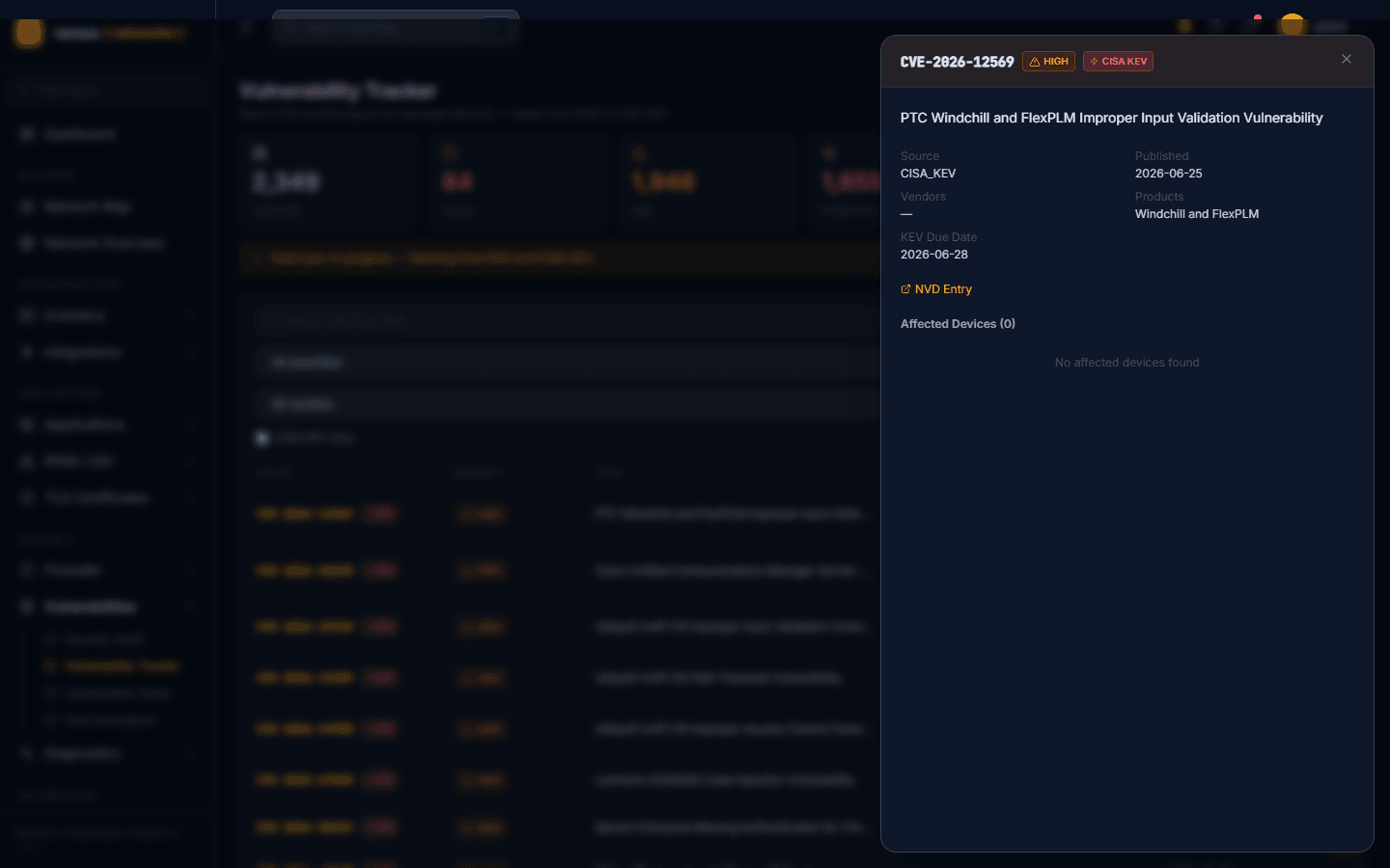 CVE detail panel