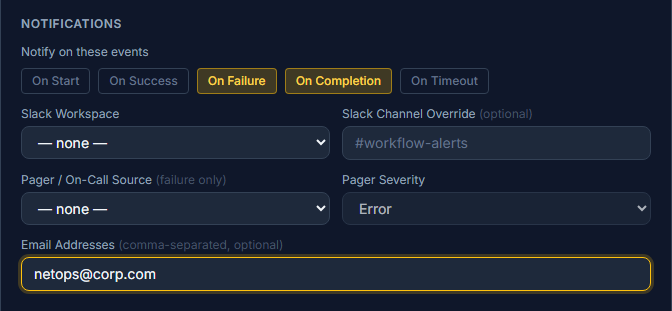 Click to enlarge Notification configuration